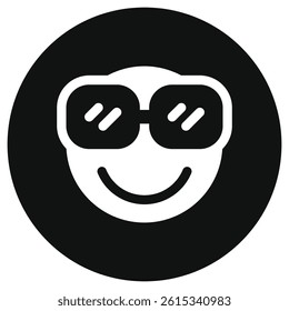 Editable cool glasses, proud, cool face vector icon. Part of a big icon set family. Perfect for web and app interfaces, presentations, infographics, etc