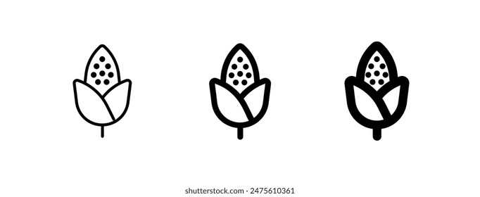 Editable corn vector icon. Farm, food, staple. Part of a big icon set family. Perfect for web and app interfaces, presentations, infographics, etc