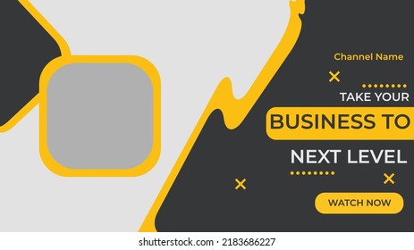 Editable Corporate Banner Template, Editable Creative Corporate Social Media Live Stream Video Thumbnail