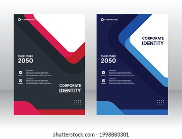 
editable corporate brochure design background template