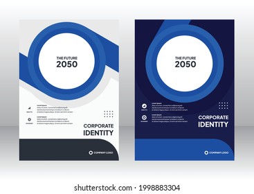 
editable corporate brochure design background template