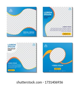 Editable Corporate Social Media Post Template. Elegant Sale and Promotional Web Banner. Blue Color Theme Flyer Design. Suitable for Helathcare and Medical Business. Anyone can use This Design Easily. 