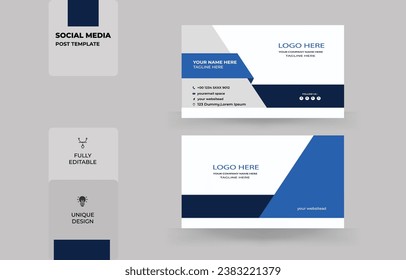 Editable corporate visiting card template