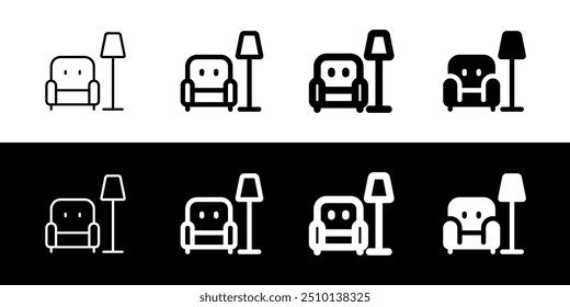 Editable couch, furniture vector icon. Property, real estate, construction, mortgage, interiors. Part of a big icon set family. Perfect for web and app interfaces, presentations, infographics, etc