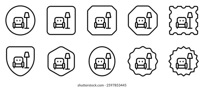 Editable couch, furniture vector icon. Property, real estate, construction, mortgage, interiors. Part of a big icon set family. Perfect for web and app interfaces, presentations, infographics, etc