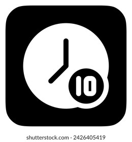 Editable countdown timer 10 seconds vector icon. Part of a big icon set family. Perfect for web and app interfaces, presentations, infographics, etc