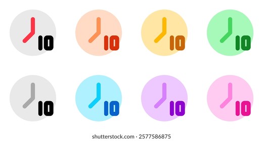 Editable countdown timer 10 seconds vector icon. Part of a big icon set family. Perfect for web and app interfaces, presentations, infographics, etc