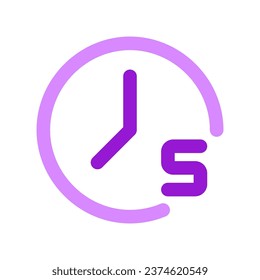 Editable countdown timer 5 seconds vector icon. Part of a big icon set family. Perfect for web and app interfaces, presentations, infographics, etc
