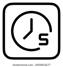 Editable countdown timer 5 seconds vector icon. Part of a big icon set family. Perfect for web and app interfaces, presentations, infographics, etc