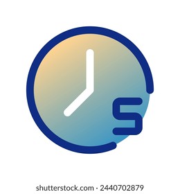 Editable countdown timer 5 seconds vector icon. Part of a big icon set family. Perfect for web and app interfaces, presentations, infographics, etc