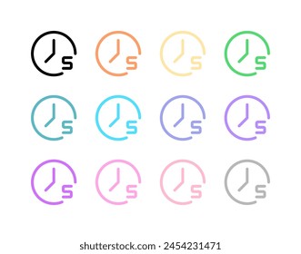 Editable countdown timer 5 seconds vector icon. Part of a big icon set family. Perfect for web and app interfaces, presentations, infographics, etc