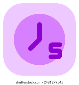Editable countdown timer 5 seconds vector icon. Part of a big icon set family. Perfect for web and app interfaces, presentations, infographics, etc
