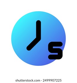 Editable countdown timer 5 seconds vector icon. Part of a big icon set family. Perfect for web and app interfaces, presentations, infographics, etc