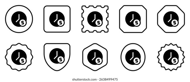 Editable countdown timer 5 seconds vector icon. Part of a big icon set family. Perfect for web and app interfaces, presentations, infographics, etc