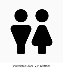 Editable couple, unisex restroom vector icon. Part of a big icon set family. Perfect for web and app interfaces, presentations, infographics, etc