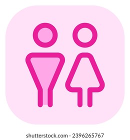 Editable couple, unisex restroom vector icon. Part of a big icon set family. Perfect for web and app interfaces, presentations, infographics, etc
