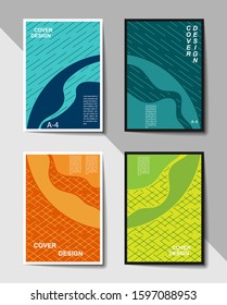 Editable cover design, A4 format. Abstract background for cover design, screensaver, for applications and websites, for business cards, posters and print products.