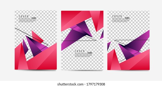 Editable Covers with minimal design. Colourful geometric backgrounds for your design. Applicable for Banners, Placards, Posters, Flyers etc. Eps10 vector