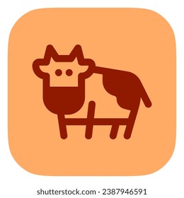 Editable cow, cattle, bull vector icon. Animal, farm, livestock. Part of a big icon set family. Perfect for web and app interfaces, presentations, infographics, etc