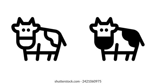 Editable cow, cattle, bull vector icon. Animal, farm, livestock. Part of a big icon set family. Perfect for web and app interfaces, presentations, infographics, etc