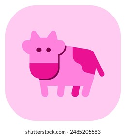 Editable cow, cattle, bull vector icon. Animal, farm, livestock. Part of a big icon set family. Perfect for web and app interfaces, presentations, infographics, etc