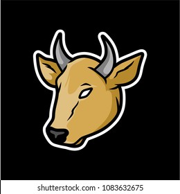 Editable cow vector mascot for your logo or brand identity