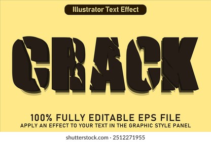 EDITABLE CRACK TEXT EFFECT EPS FILE