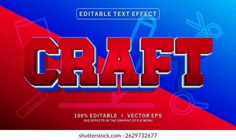 editable craft vector text effect with modern style design