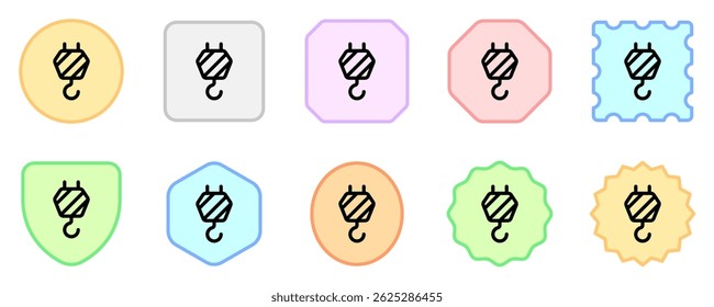 Editable crane hook, cable, lifting, loading vector icon. Construction, tools, industry. Part of a big icon set family. Perfect for web and app interfaces, presentations, infographics, etc