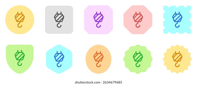 Editable crane hook, cable, lifting, loading vector icon. Construction, tools, industry. Part of a big icon set family. Perfect for web and app interfaces, presentations, infographics, etc