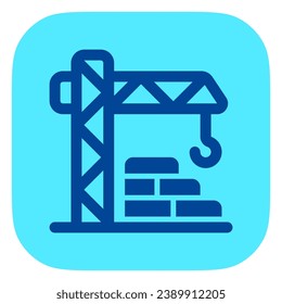Editable crane tower, architecture, machinery, building vector icon. Construction, tools, industry. Part of a big icon set family. Perfect for web and app interfaces, presentations, infographics, etc