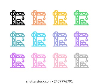 Editable crane tower, architecture, machinery, building vector icon. Construction, tools, industry. Part of a big icon set family. Perfect for web and app interfaces, presentations, infographics, etc
