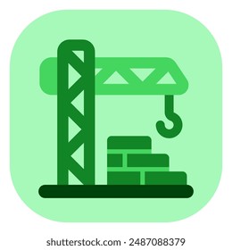 Editable crane tower, architecture, machinery, building vector icon. Construction, tools, industry. Part of a big icon set family. Perfect for web and app interfaces, presentations, infographics, etc