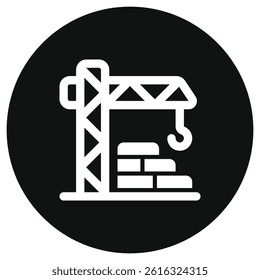 Editable crane tower, architecture, machinery, building vector icon. Construction, tools, industry. Part of a big icon set family. Perfect for web and app interfaces, presentations, infographics, etc