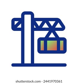 Editable crane tower vector icon. Property, real estate, construction, mortgage, interiors. Part of a big icon set family. Perfect for web and app interfaces, presentations, infographics, etc