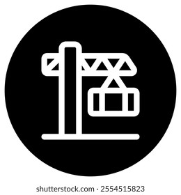 Editable crane tower vector icon. Property, real estate, construction, mortgage, interiors. Part of a big icon set family. Perfect for web and app interfaces, presentations, infographics, etc