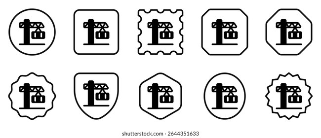 Editable crane tower vector icon. Property, real estate, construction, mortgage, interiors. Part of a big icon set family. Perfect for web and app interfaces, presentations, infographics, etc