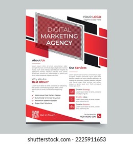 Editable creative corporate marketing business flyer design vector template