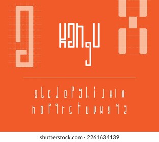 editable and creative vector modular typography