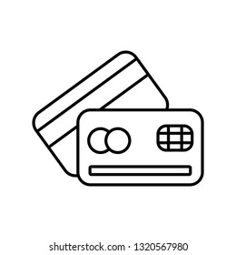 editable credit card outline vector icon, modern concept