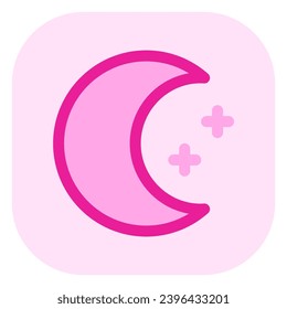 Editable crescent moon and stars vector icon. Part of a big icon set family. Perfect for web and app interfaces, presentations, infographics, etc