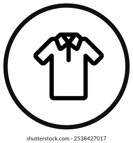 Editable crew shirt vector icon. Clothing, fashion, apparel. Part of a big icon set family. Perfect for web and app interfaces, presentations, infographics, etc