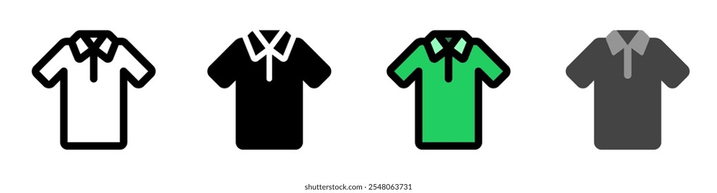 Editable crew shirt vector icon. Clothing, fashion, apparel. Part of a big icon set family. Perfect for web and app interfaces, presentations, infographics, etc