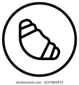 Ícone de vetor de croissant editável. Padaria, cafeteria, restaurante, bebida, bebidas. Parte de uma grande família de conjuntos de ícones. Perfeito para interfaces web e app, apresentações, infográficos, etc