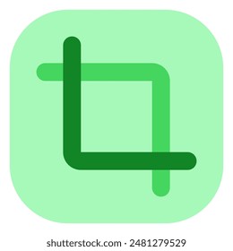 Editable crop tool vector icon. Part of a big icon set family. Perfect for web and app interfaces, presentations, infographics, etc