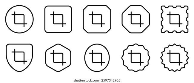 Editable crop tool vector icon. Part of a big icon set family. Perfect for web and app interfaces, presentations, infographics, etc
