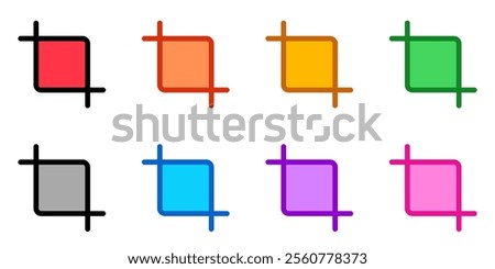 Editable crop tool vector icon. Part of a big icon set family. Perfect for web and app interfaces, presentations, infographics, etc