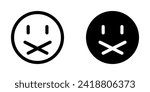 Editable cross mouth, mute, silent vector icon. Part of a big icon set family. Perfect for web and app interfaces, presentations, infographics, etc