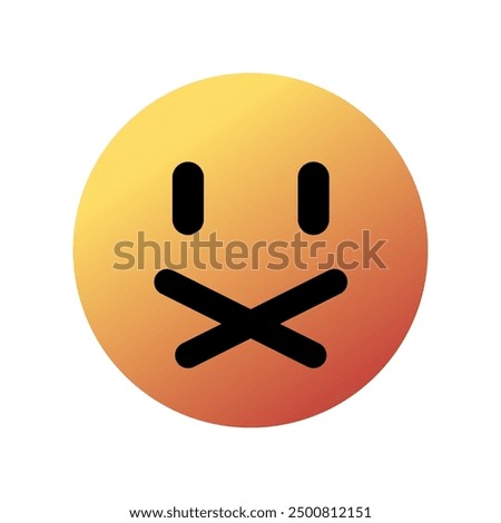 Editable cross mouth, mute, silent vector icon. Part of a big icon set family. Perfect for web and app interfaces, presentations, infographics, etc