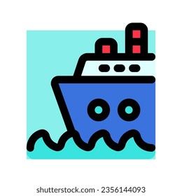 Editable cruise ship vector icon. Part of a big icon set family. Perfect for web and app interfaces, presentations, infographics, etc